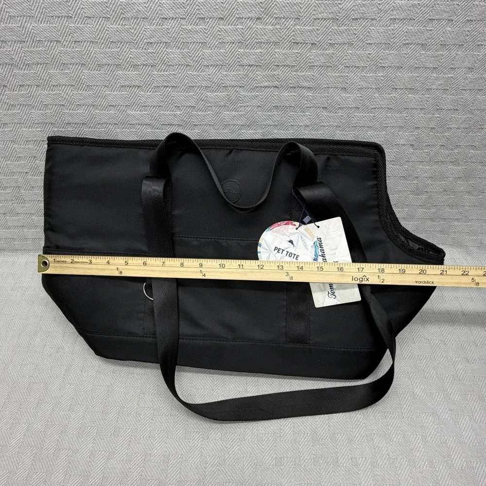 Tommy Bahama PET Purse Tote Black Polyester Pet Tote Carrier Bag Travel